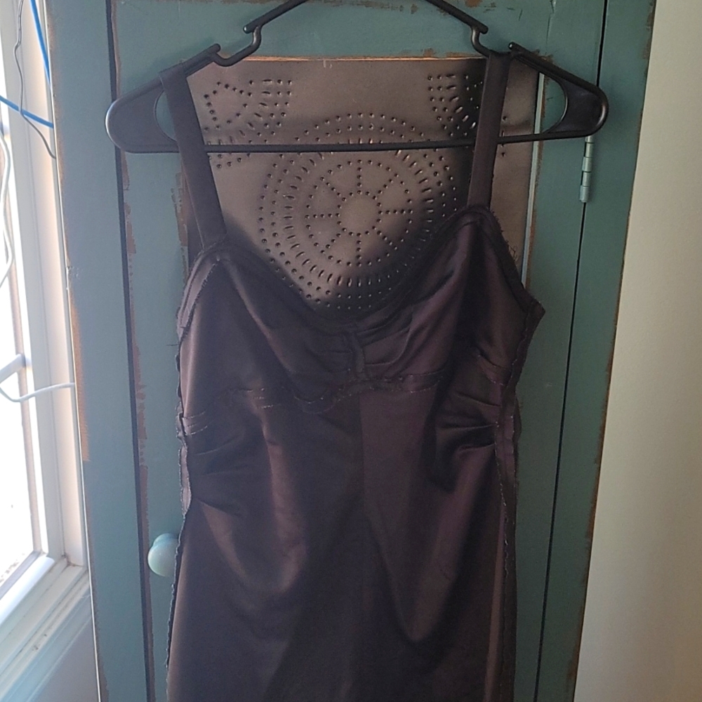 BCBG Silk Distressed/Frayed edges black dress